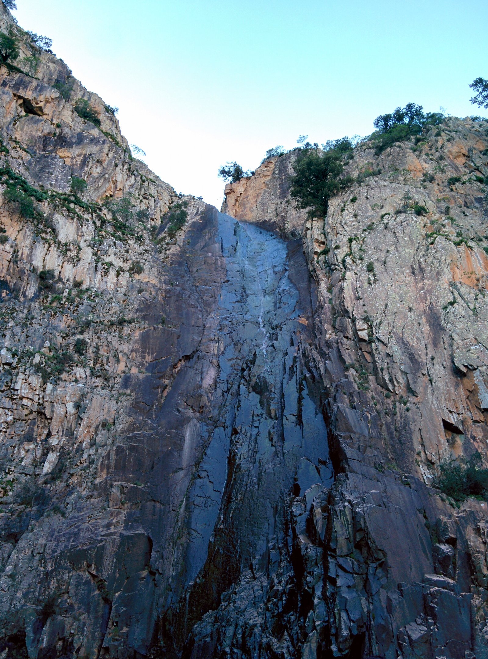 Cascata Muru Mannu waterfall in the Monte Linas mountain gorge near Villacidro